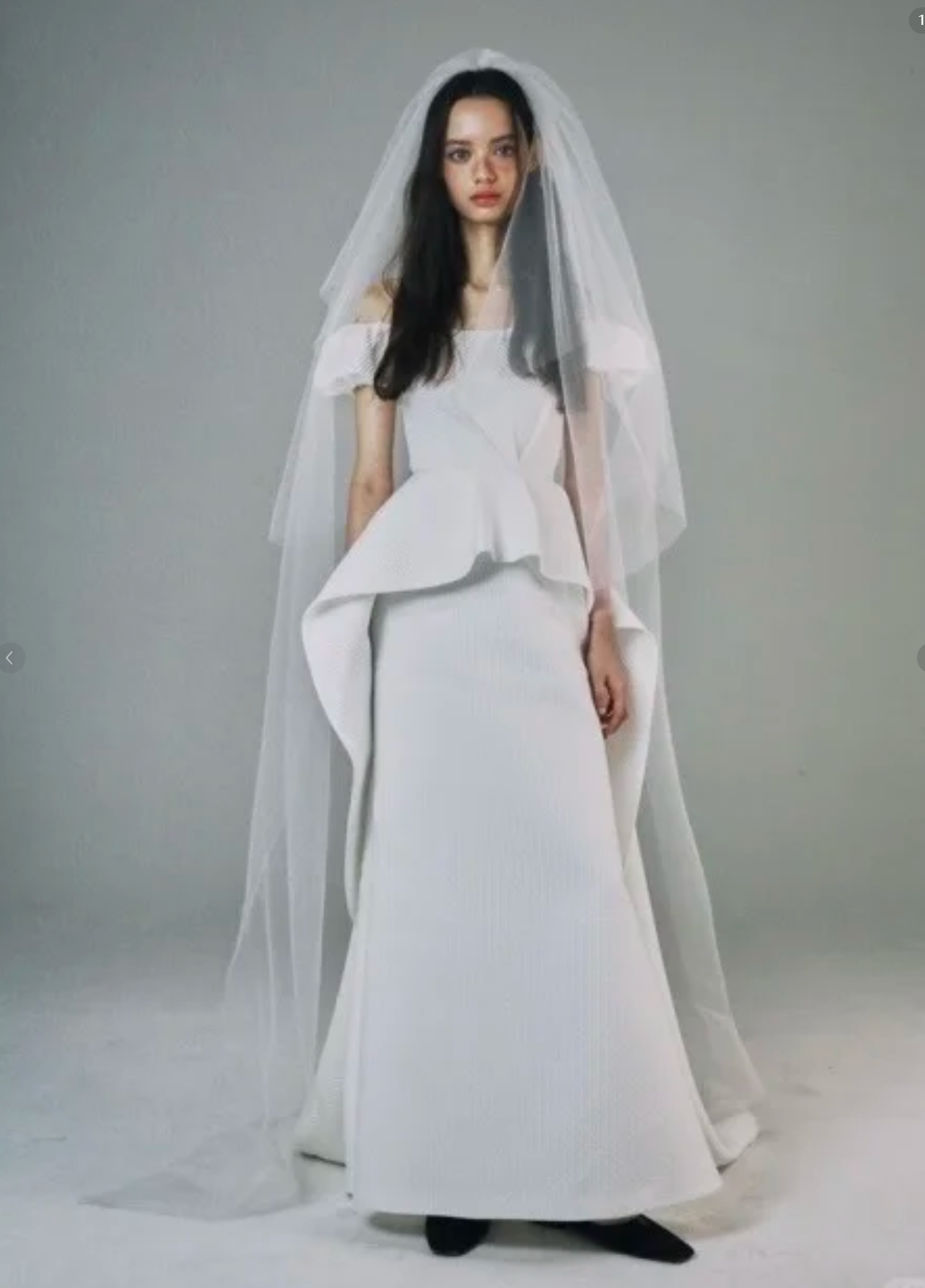 MODENY Olivia 蝴蝶结腰线与头纱搭配展示